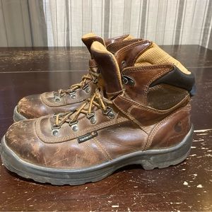 Cathartt Mens Leather Steel Toe Work Safety Boots Size 11 Y2k Distressed Grunge